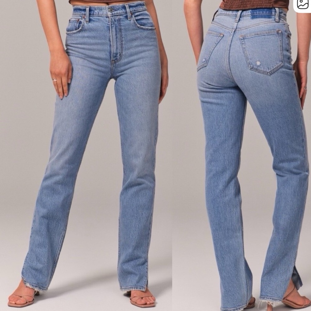Abercrombie and Fitch 90s high-rise straight jeans